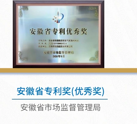 Anhui Patent Award honor certificate