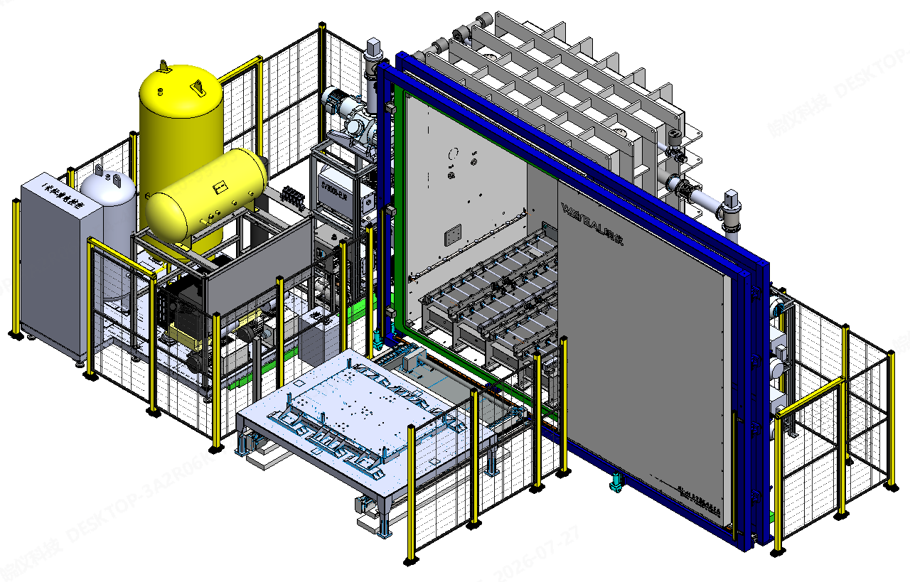 CDU Vacuum Chamber Helium Leak Detection System