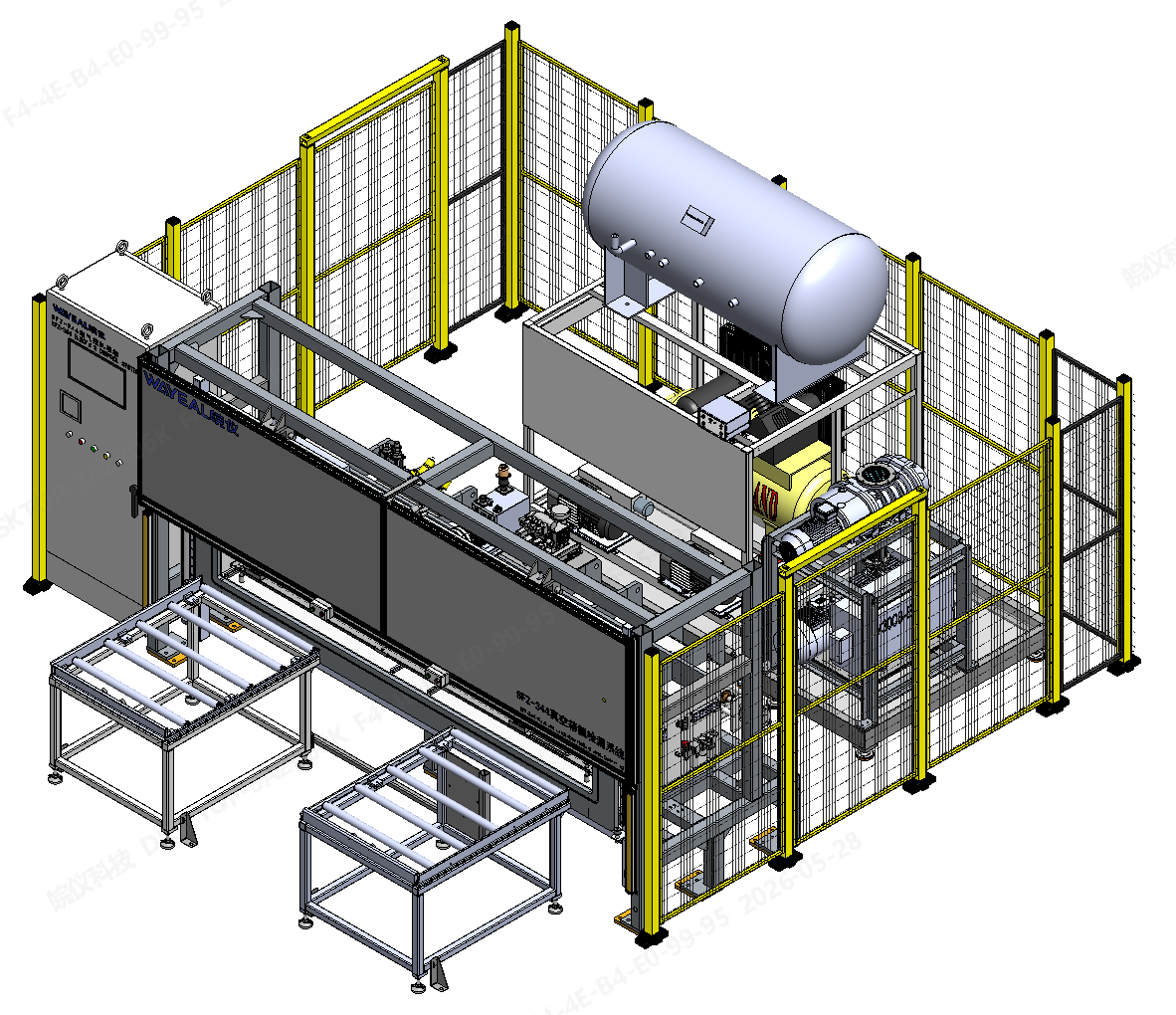 SFZ-344 manifold helium leak detection system left view