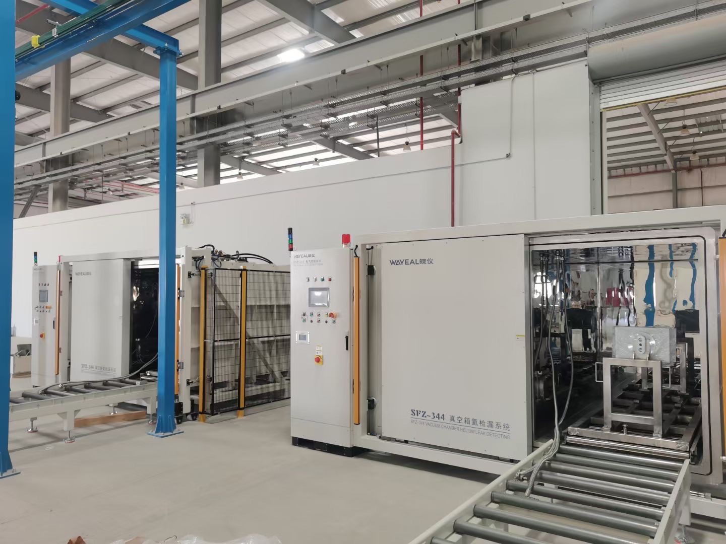 SFZ-344 RMU vacuum chamber helium leak detection system for sealed pole units and vacuum interrupters
