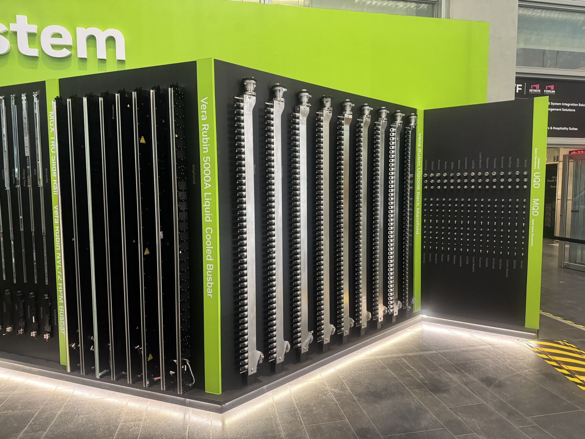 NVIDIA AI liquid cooling hardware reference with dense cold plate and manifold connection points
